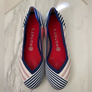 Rothy’s size 8 women’s Flats blue white pink